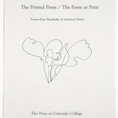 The printed poem, the poem as print : twenty-four broadsides of American poetry