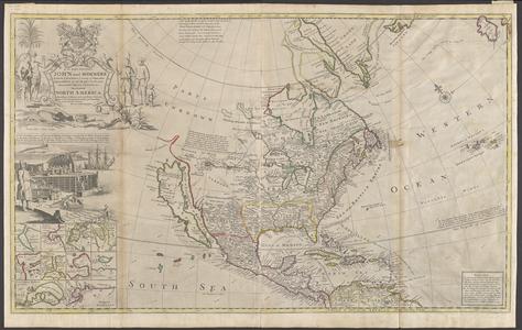 To the Right Honourable John Lord Sommers ... this map of North America according to ye newest and most exact observations is most humbly dedicated by your Lordship's most humble servant