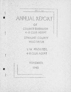 Annual report of county extension 4-H club agent