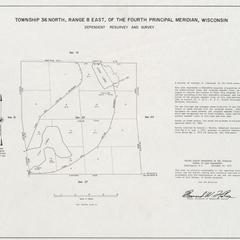 [Public Land Survey System map: Wisconsin Township 36 North, Range 08 East]
