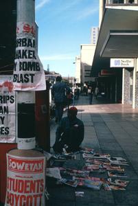 Newspaper Seller in Downtown Johannesburg