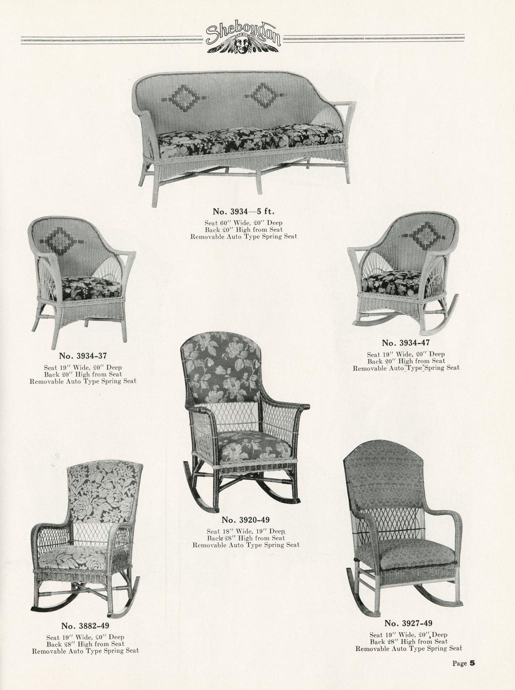 Sheboygan Fibre Furniture Co., manufacturers of high grade fibre and