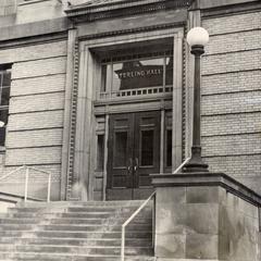 Front door of Sterling Hall