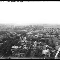 From the tannery chimney looking west