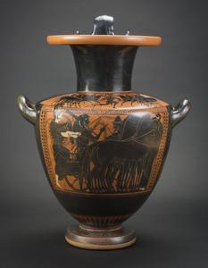 Water Jar (Hydria) with Herakles and Athena