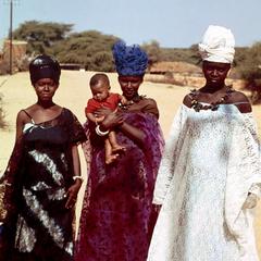 Women in Fine Senegalese Dress in the Village of Thille Boubakar