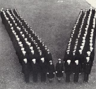 Cadets in V formation