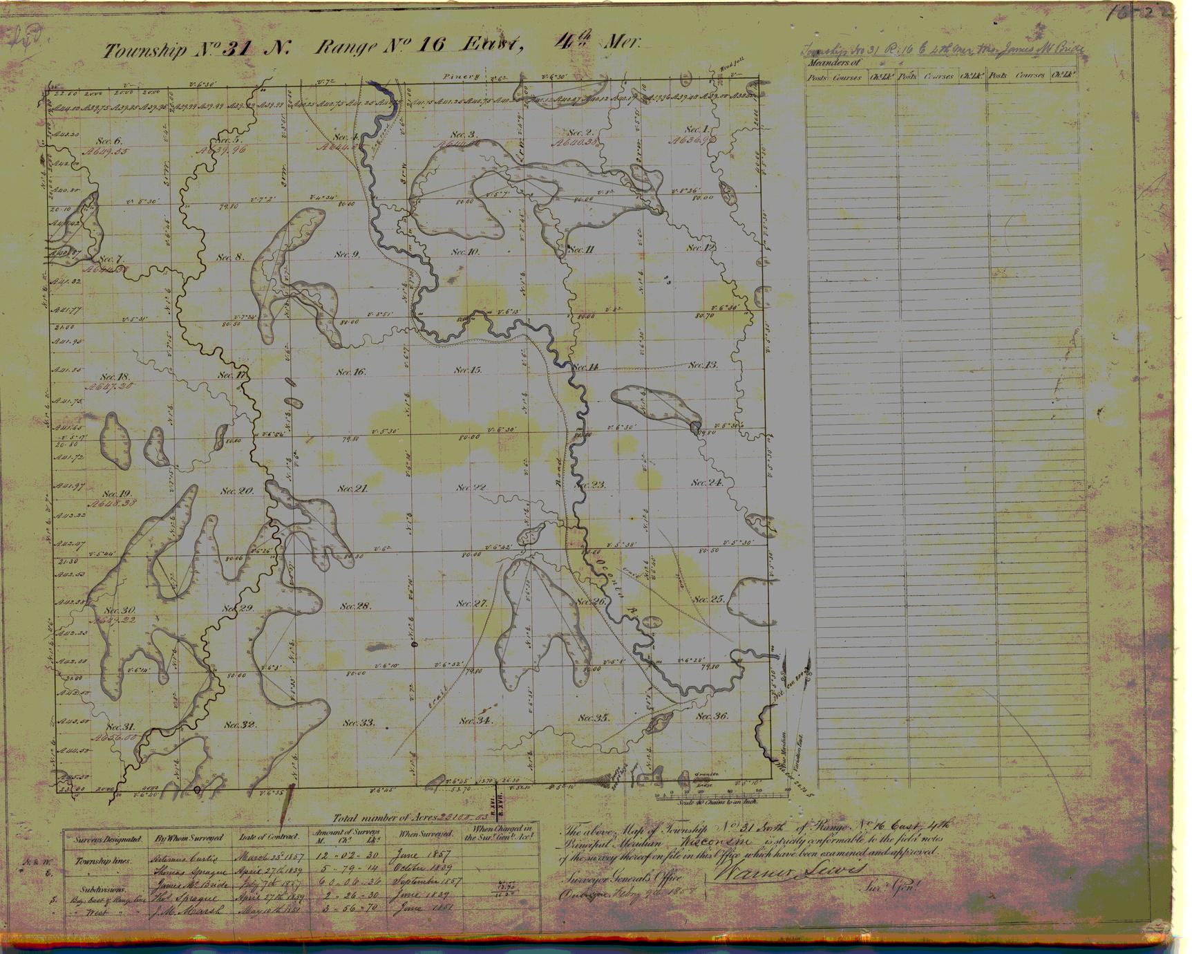 [Public Land Survey System map: Wisconsin Township 31 North, Range 16 East]