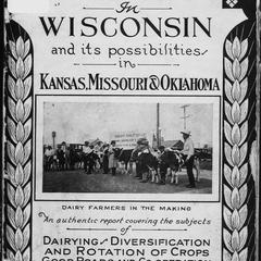 Dairying in Wisconsin and its possibilities in Kansas, Missouri and Oklahoma : being a report of a four days tour of the "Land of Milk and Money" by a special train load of representatives from Kansas, Missouri and Oklahoma, over C. M. and St. P. Railway, composed of 135 bankers, farmers, county agents, editors, college representatives, business men and others, during the week of July 6 to 11, 1924