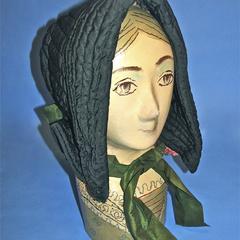 Forest green quilted bonnet