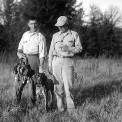 Woodcock hunting with Robert McCabe and dog, Gus, 1946