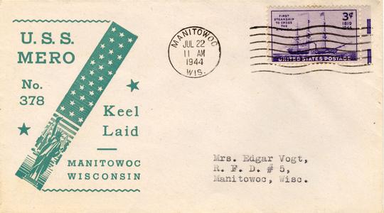 Cachet envelopes for U.S.S. "Mero"
