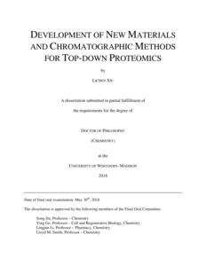 Development of new materials and chromatographic methods for top-down proteomics