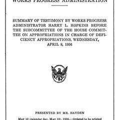 Activities of the Works Progress Administration