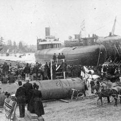Launching C. W. Wetmore at McDougall Shipyards