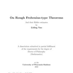 On Rough Frobenius-type Theorems and their H\"older Estimates