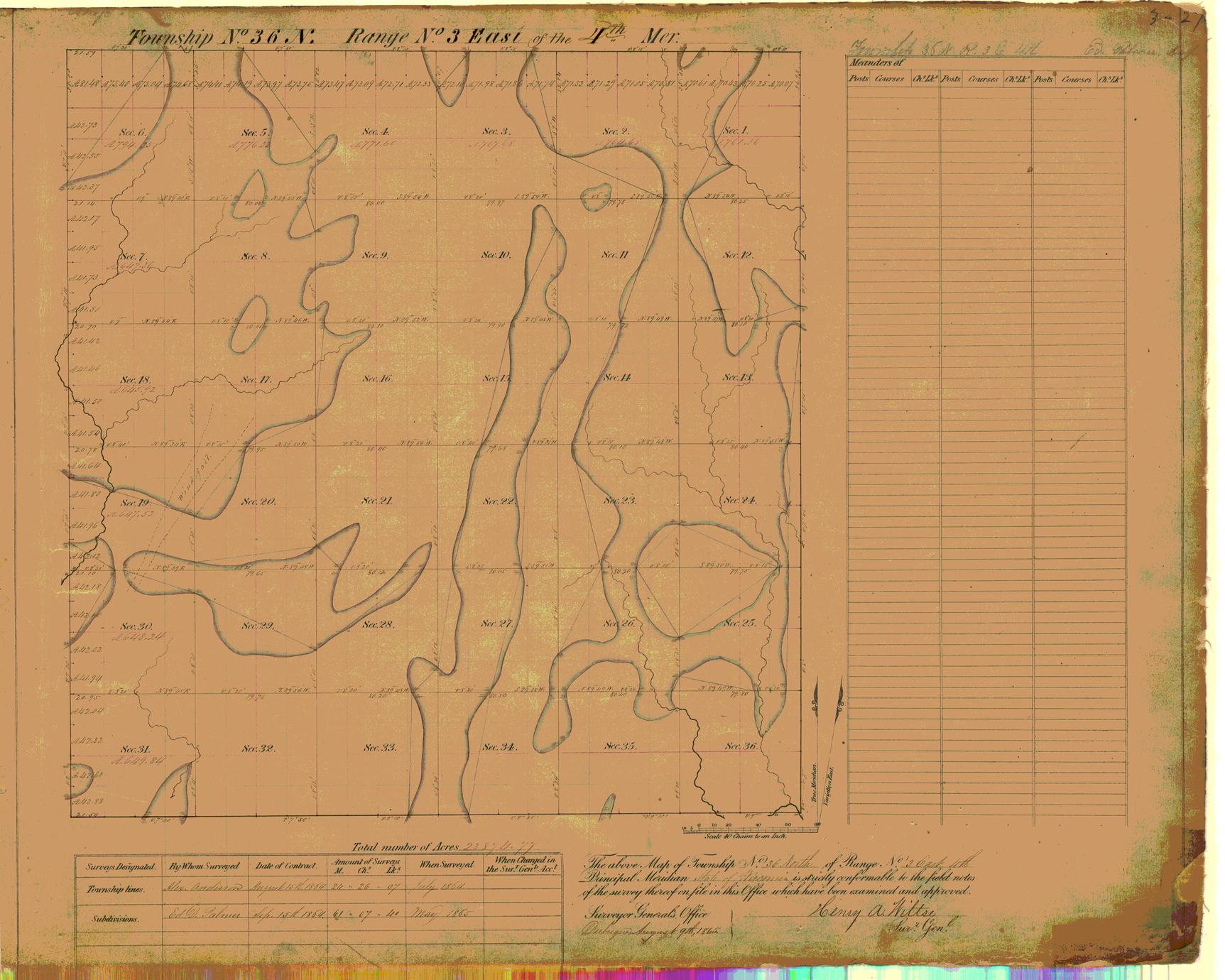 [Public Land Survey System map: Wisconsin Township 36 North, Range 03 East]