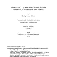 Vulnerability of urban public supply wells in fractured siliciclastic aquifer systems