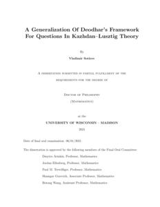 A Generalization of Deodhar's Framework For Questions in Kazhdan-Lusztig Theory