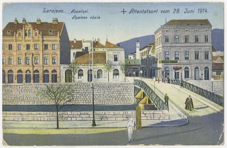 Sarajevo. Attentatsort vom 28. Juni 1914