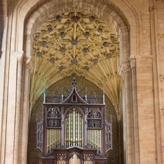 Sherborne Abbey organ in the north transept