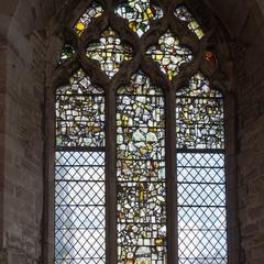 St Laurence Church, Ludlow interior transept arcade window