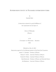 Superconductivity in Fe-based superconductors