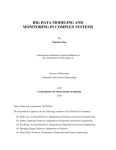 BIG DATA MODELING AND MONITORING IN COMPLEX SYSTEMS