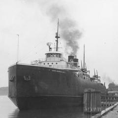 Port bow view of the Ann Arbor No. 7 at dock