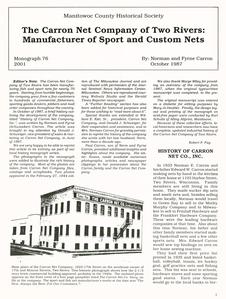 The Carron Net Company of Two Rivers, manufacturer of sport and custom nets