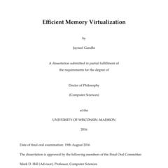 Efficient Memory Virtualization