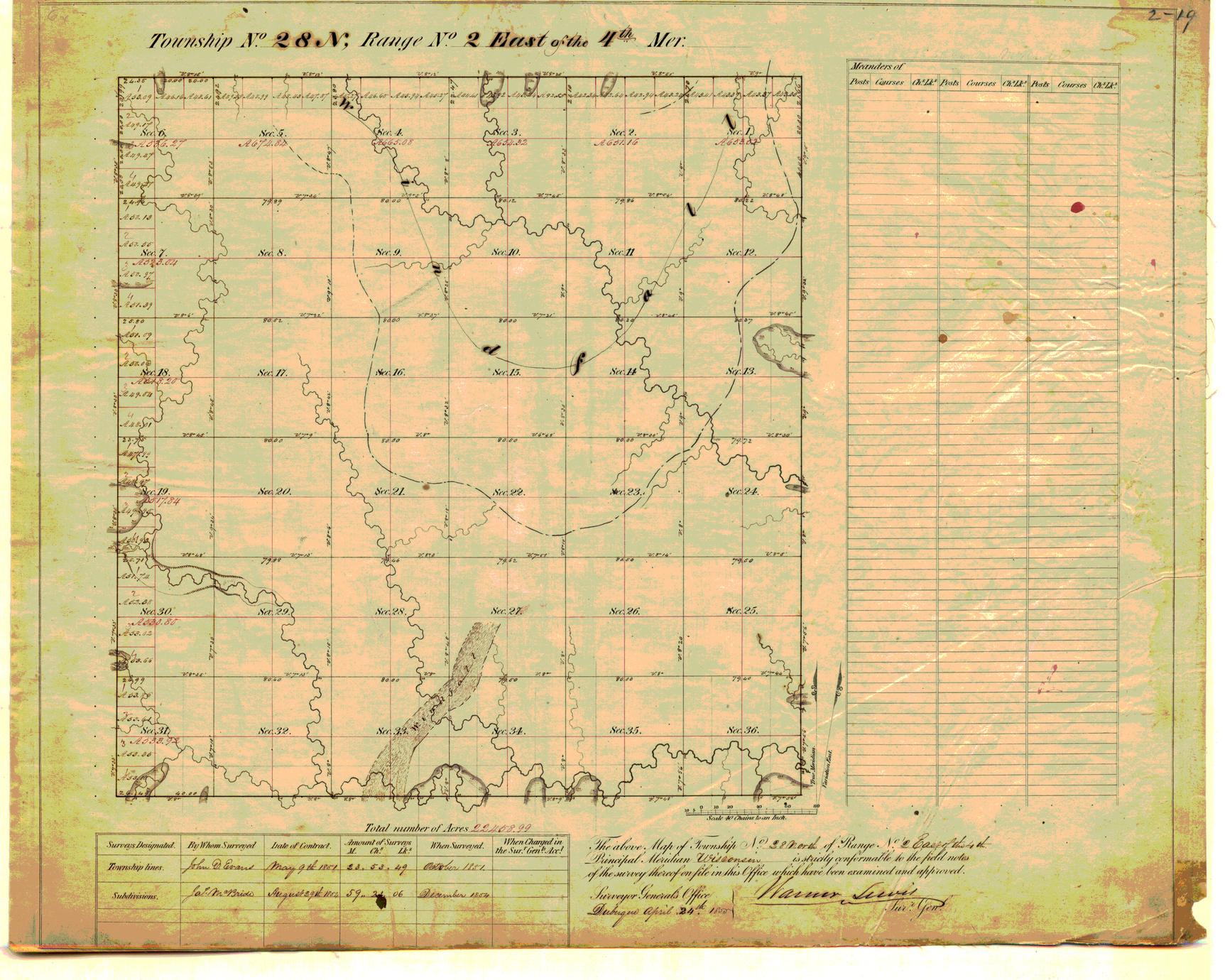 [Public Land Survey System map: Wisconsin Township 28 North, Range 02 East]
