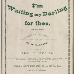 I'm waiting my darling for thee