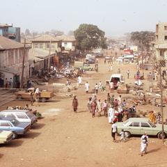 Shops and arriving at Jos market