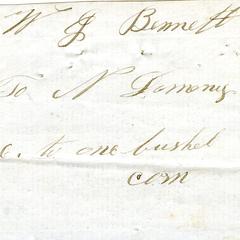 Bill from Nathaniel Dominy VII to W.G. Bennett, 1860