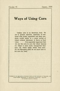 Ways of using corn
