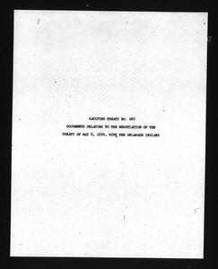 Ratified treaty no. 267, Documents relating to the negotiation of the treaty of May 6, 1854, with the Delaware Indians