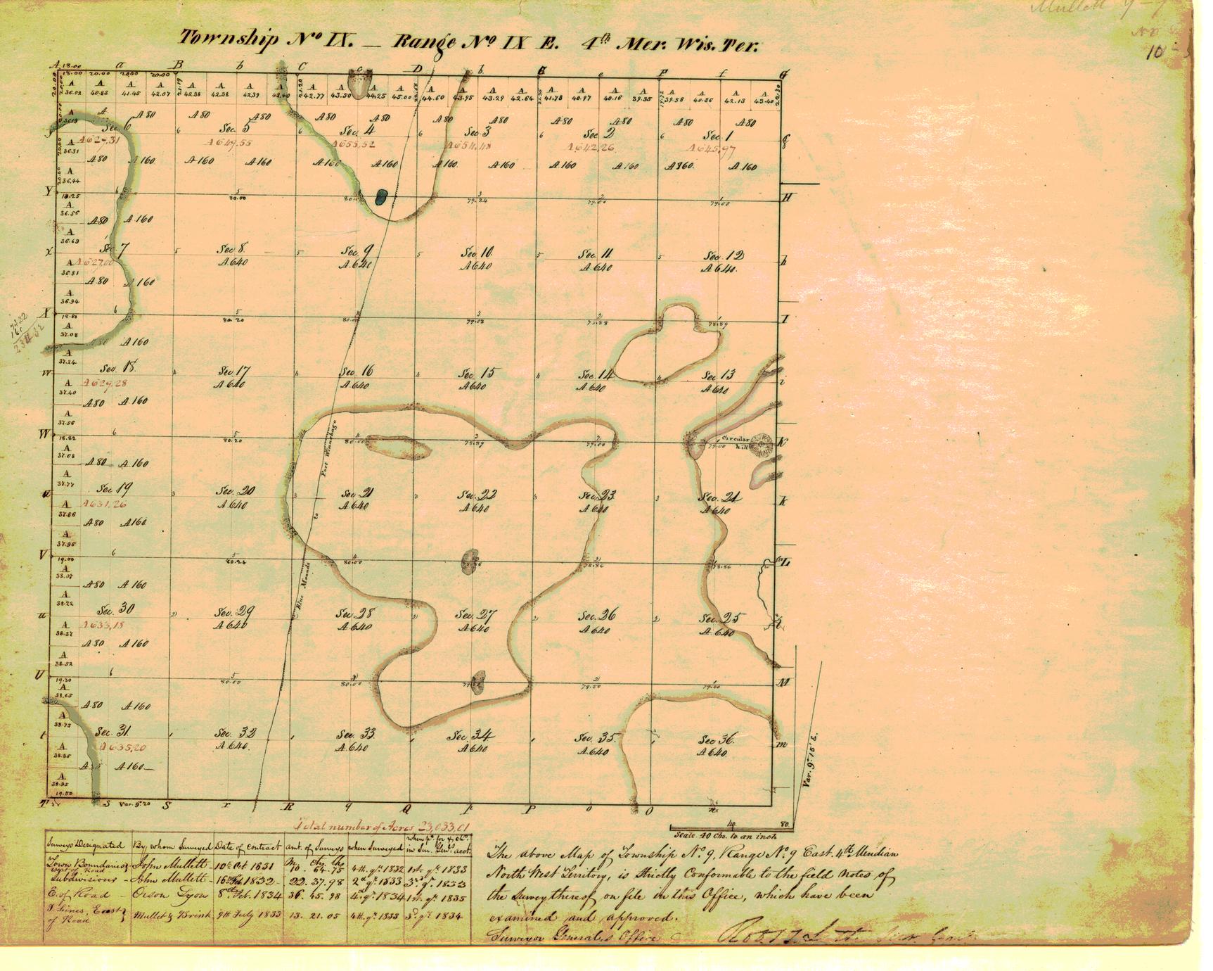 [Public Land Survey System map: Wisconsin Township 09 North, Range 09 East]
