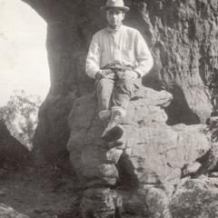Geologist on a rock