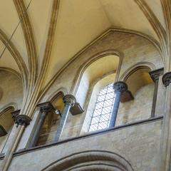 Chichester Cathedral interior nave clerestory