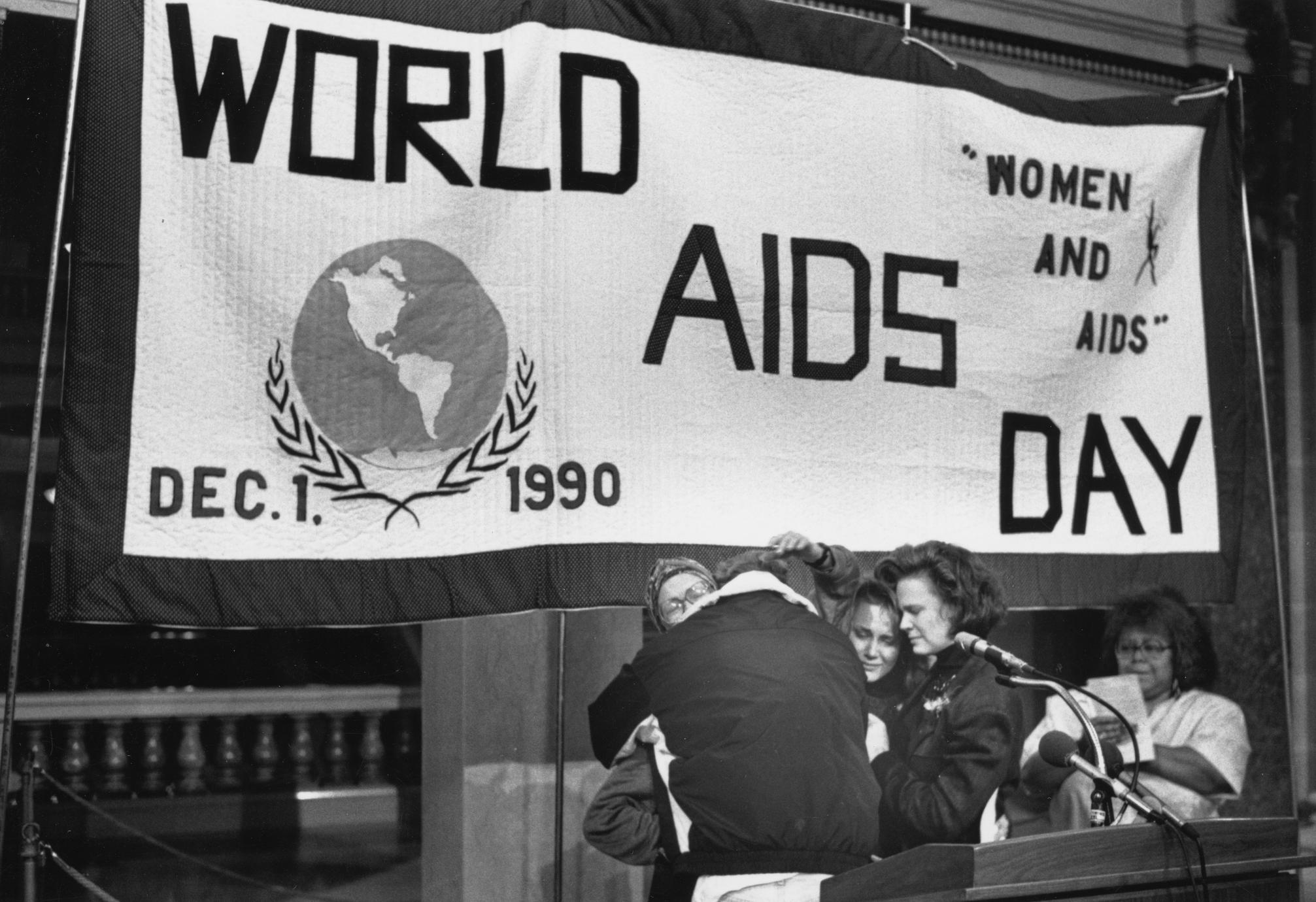 ‎World AIDS Day banner UWDC UWMadison Libraries