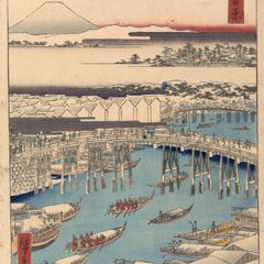 Clear Weather After Snow at Nihon Bridge, no. 1 from the series One-hundred Views of Famous Places in Edo