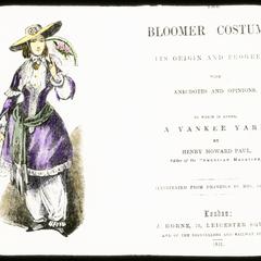 Bloomer costume by Mrs. Dexter C. Bloomer