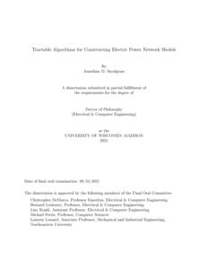 Tractable Algorithms for Constructing Electric Power Network Models