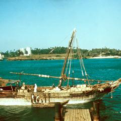 Dhow (Sailboat) in Port at Mombasa