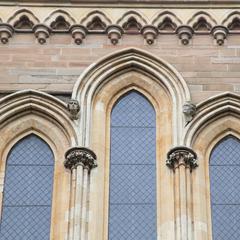 Worcester Cathedral exterior choir clerestory