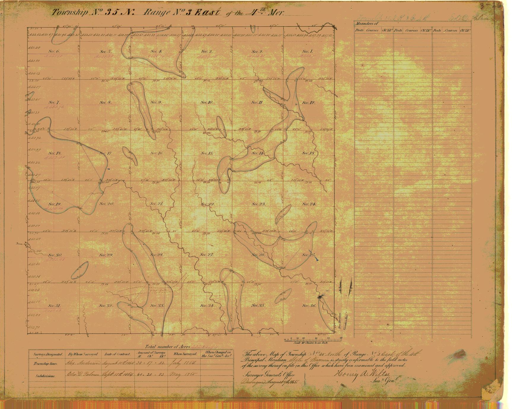[Public Land Survey System map: Wisconsin Township 35 North, Range 03 East]