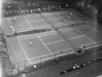 Tennis courts west of Lathrop Hall