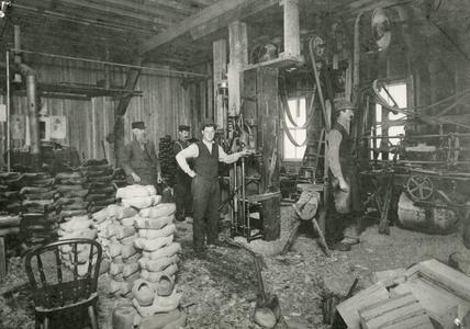 Interior of Baivier Wooden Shoe Factory