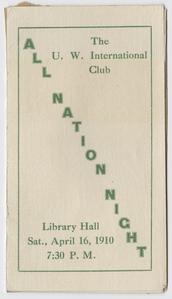 Program, All Nation Night, 1910
